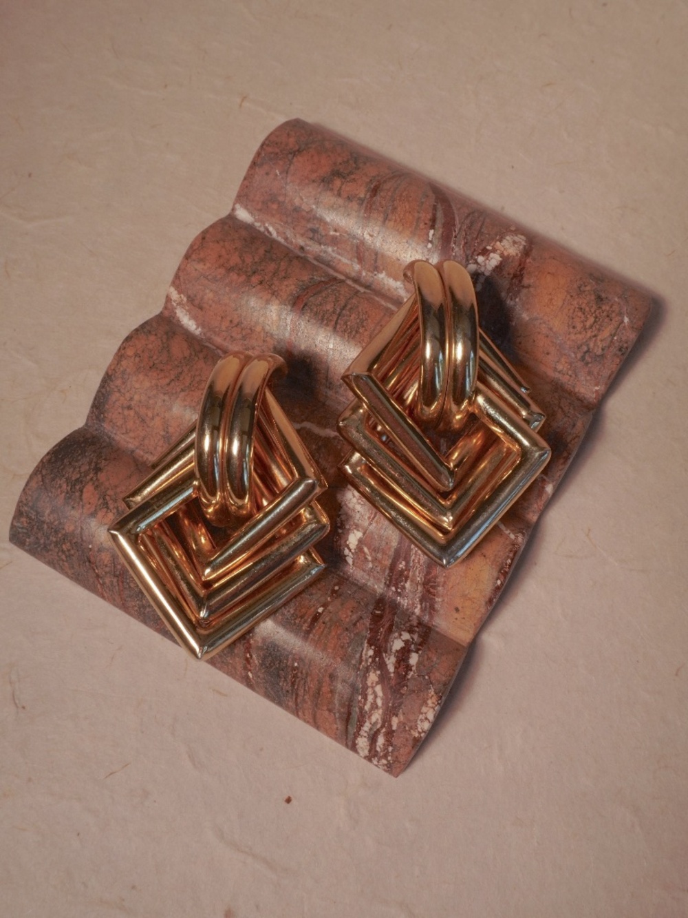 121. Vtg Modernist Knot Earrings